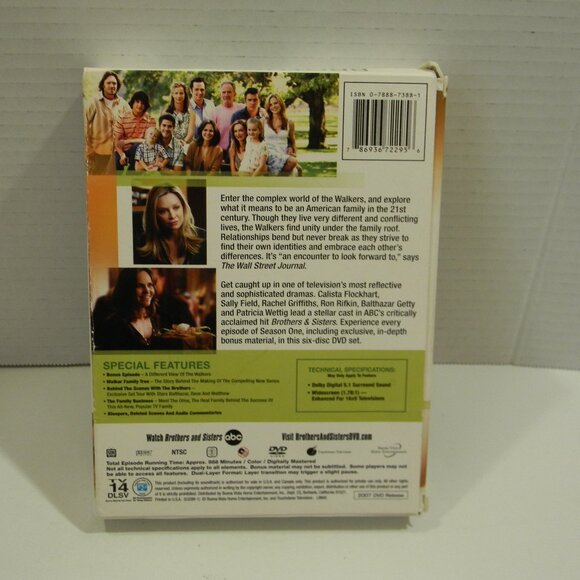BROTHERS AND SISTERS SEASON 1 DVD Sally Fields Rob Lowe Calista Flockhart - Picture 2 of 5